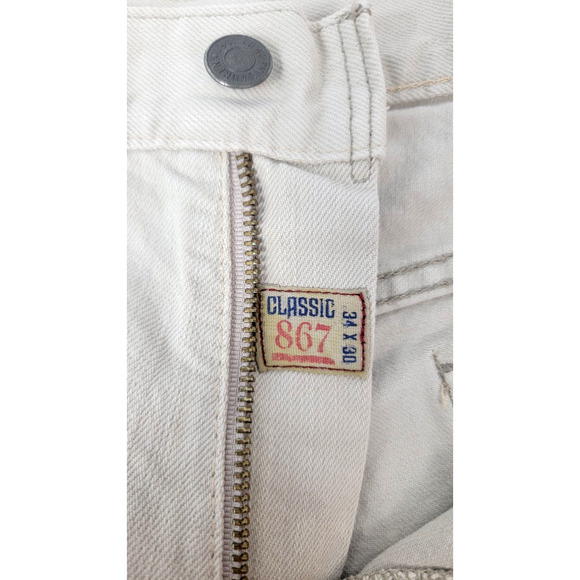 Polo Ralph Lauren 867 Classic Fit Jeans Men’s 34x30 Hudson Bone Wash Beige - Picture 9 of 15